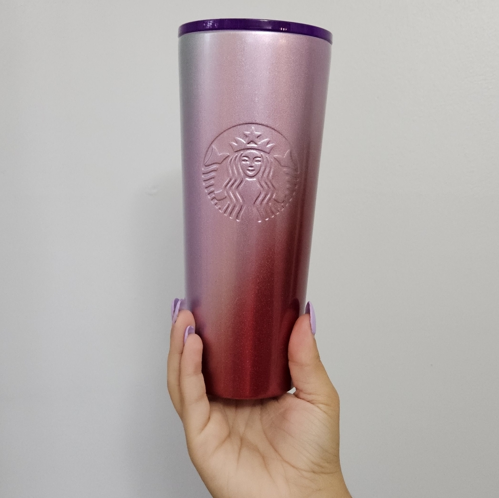 Starbucks 16oz Holiday Ombre pink & purple Stainless Steel with lid - Picture 15 of 16